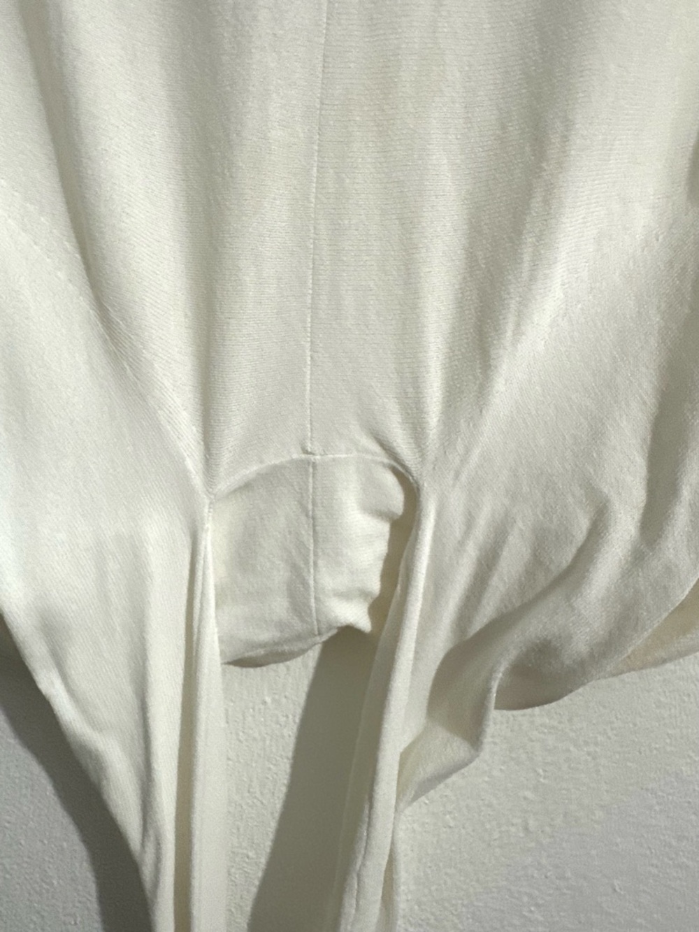 MODERN CITIZEN Jude Cropped Wrap Top Ivory Tie-Front Tee Sz L - Picture 10 of 16
